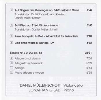 CD Felix Mendelssohn-Bartholdy: Works For Cello And Piano