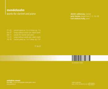 CD Felix Mendelssohn-Bartholdy: Works For Clarinet And Piano