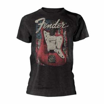 Merch Fender: T-shirt Distressed Guitar (jazzmaster)