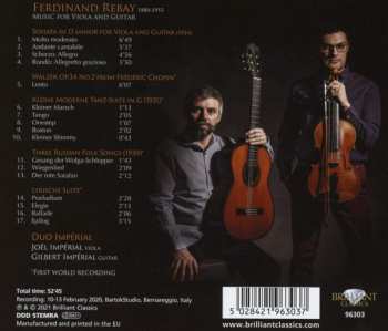 CD Ferdinand Rebay: Complete Music For Viola And Guitar