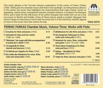 CD Miklós Perényi: Chamber Music, Volume Three: Works With Flute