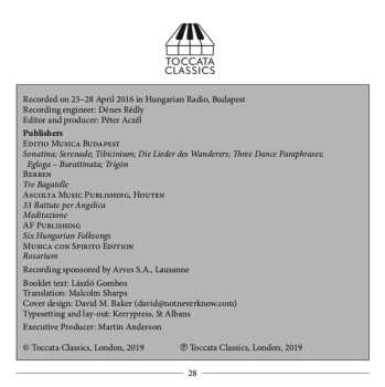 CD Miklós Perényi: Chamber Music, Volume Three: Works With Flute