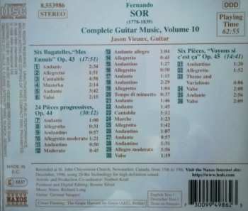CD Fernando Sor: Six Bagatelles, Op. 43 / Twenty-Four Progressive Pieces, Op. 44 / Six Pieces, Op. 45