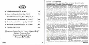 CD Ferruccio Busoni: Clarinet Concerto / Flute Divertimento