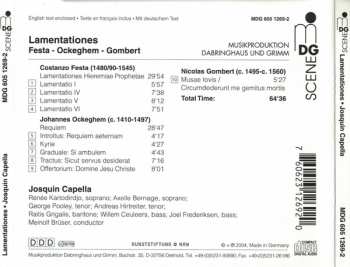 CD Johannes Ockeghem: Lamentationes