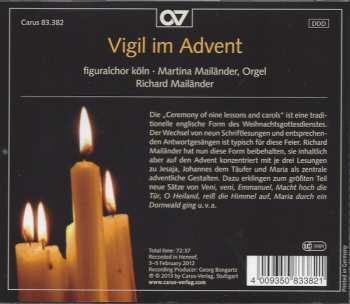 CD Figuralchor Köln: Vigil Im Advent