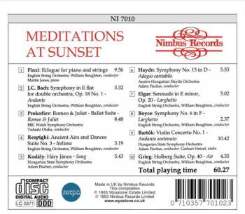CD Béla Bartók: Meditations At Sunset