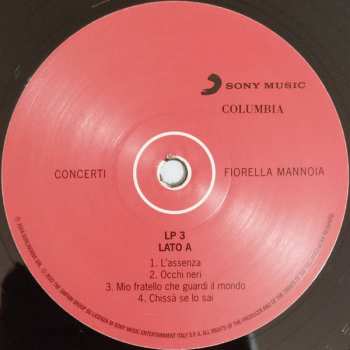 3LP Fiorella Mannoia: Concerti