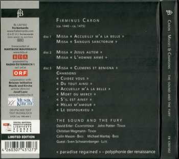 3CD Firminus Caron: Masses & Chansons