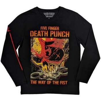  Five Finger Death Punch: Five Finger Death Punch Unisex Long Sleeve T-shirt: The Way Of The Fist (back & Sleeve Print) (medium) M