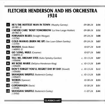 CD Fletcher Henderson And His Orchestra: 1924 Vol. 3