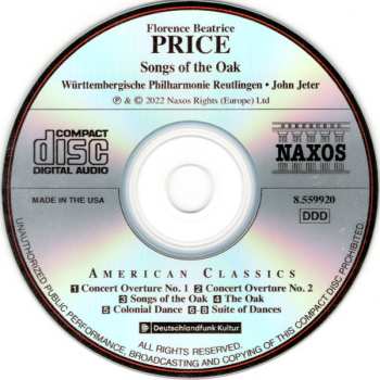 CD Florence B. Price: Songs Of The Oak