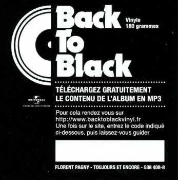 2LP Florent Pagny: Toujours Et Encore