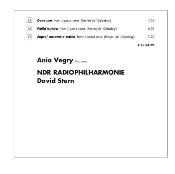 CD NDR Radiophilharmonie: Ah, Ingrato Amor: Opera Arias
