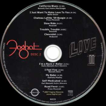 2CD Foghat: Live II DIGI