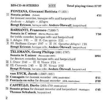 CD Georg Philipp Telemann: Performs Recorder Music