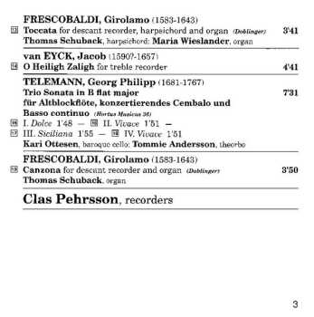 CD Georg Philipp Telemann: Performs Recorder Music