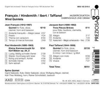 CD Paul Hindemith: Wind Quintets