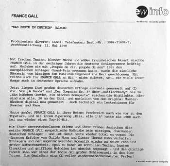 CD France Gall: En Allemand - Das Beste In Deutsch