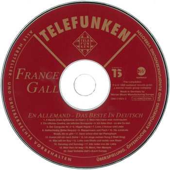 CD France Gall: En Allemand - Das Beste In Deutsch