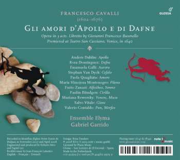 2CD Francesco Cavalli: Gli Amori D'Apollo E Di Dafne