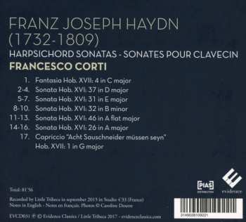 CD Francesco Corti: Haydn: Harpsichord Sonatas