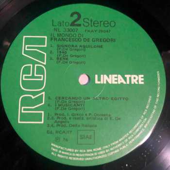 LP Francesco De Gregori: Il Mondo Di Francesco De Gregori CLR