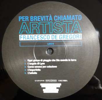 LP Francesco De Gregori: Per Brevità Chiamato Artista