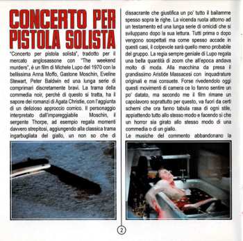 CD Francesco De Masi: Concerto Per Pistola Solista (Original Motion Picture Soundtrack) LTD
