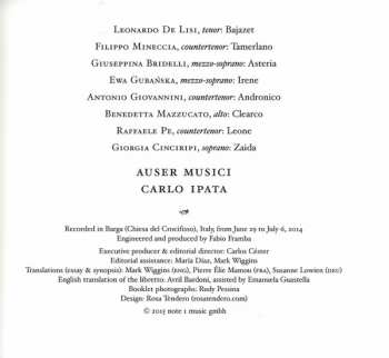 3CD Filippo Mineccia: Il Bajazet (1719)