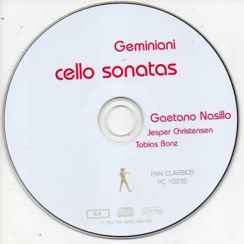 CD Francesco Geminiani: Cello Sonatas 