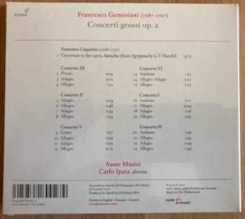 CD Francesco Geminiani: Concerti Grossi, Op. 2