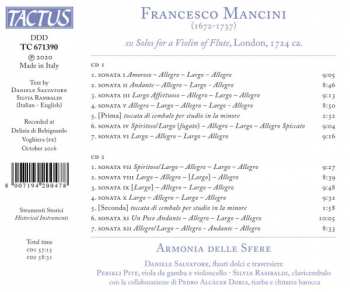 2CD Francesco Mancini: XII Solos London 1724