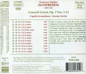 CD Jaroslav Krček: Concerti Grossi, Op. 3 Nos. 1-12