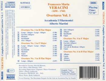 CD Francesco Maria Veracini: Complete Overtures And Concertos Vol. 1 - Overtures Nos. 1-4 & 6