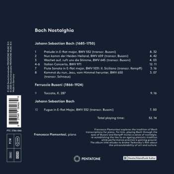 CD Francesco Piemontesi: Bach Nostalgia DIGI