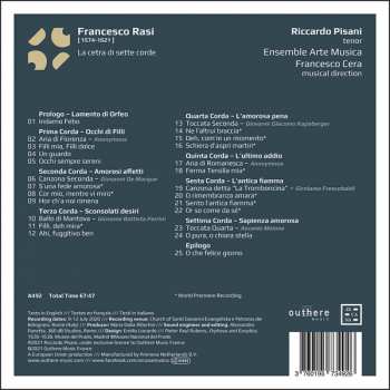 CD Francesco Rasi: La Cetra Di Sette Corde