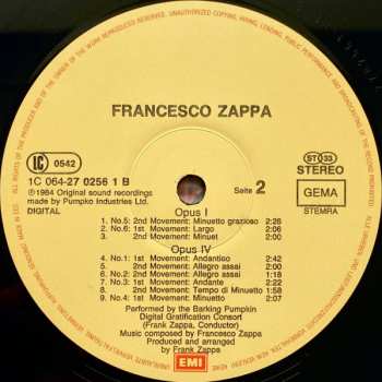 LP Frank Zappa: Francesco Zappa