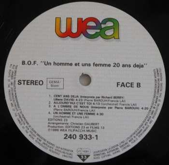 LP Francis Lai: Un Homme Et Une Femme Vingt Ans Déjà (Bande Originale Du Film)