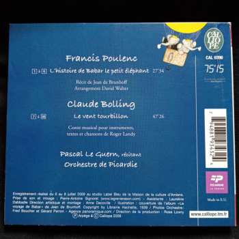 CD Francis Poulenc: L' Histoire De Babar Le Petite Elephant / Le Vent Tourbillon