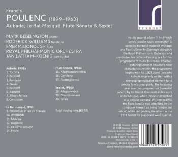 CD Francis Poulenc: Aubade, Le Bal Masqué, Flute Sonata, Sextet