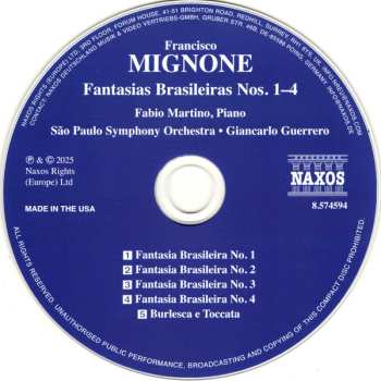 CD Giancarlo Guerrero: Fantasias Brasilieras Nos. 1–4