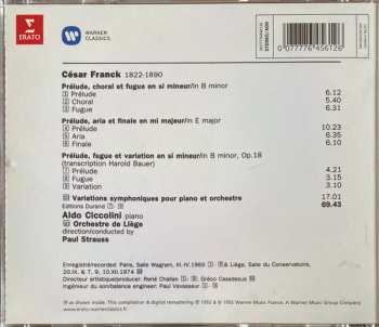 CD César Franck: Prélude, Chorale Et Fugue / Prélude, Aria Et Finale / Prélude, Fugue Et Variation / Variations Symphoniques