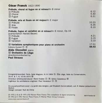 CD César Franck: Prélude, Chorale Et Fugue / Prélude, Aria Et Finale / Prélude, Fugue Et Variation / Variations Symphoniques