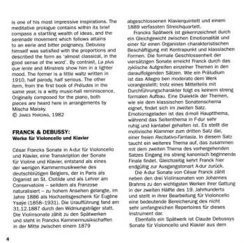 CD César Franck: Cello Sonatas Etc.