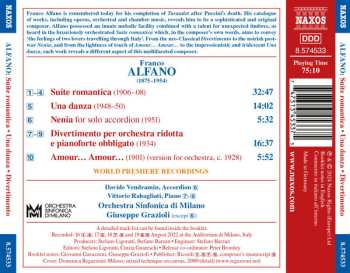 CD Franco Alfano: Suite Romantica • Una Danza • Divertimento