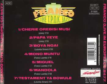CD Orchestre T.P.O.K. Jazz: Live In Europe