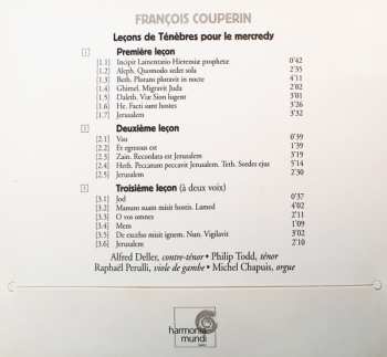 CD Alfred Deller: Leçons De Ténèbres