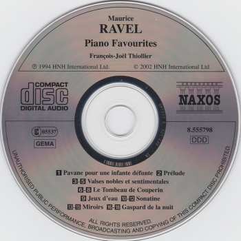 CD Maurice Ravel: Piano Favourites