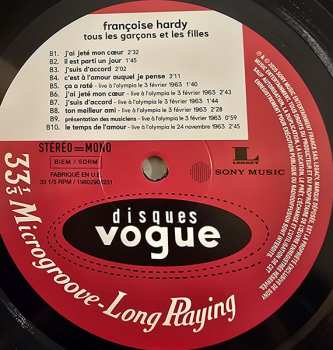 LP Françoise Hardy: Tous Les Garçons Et Les Filles